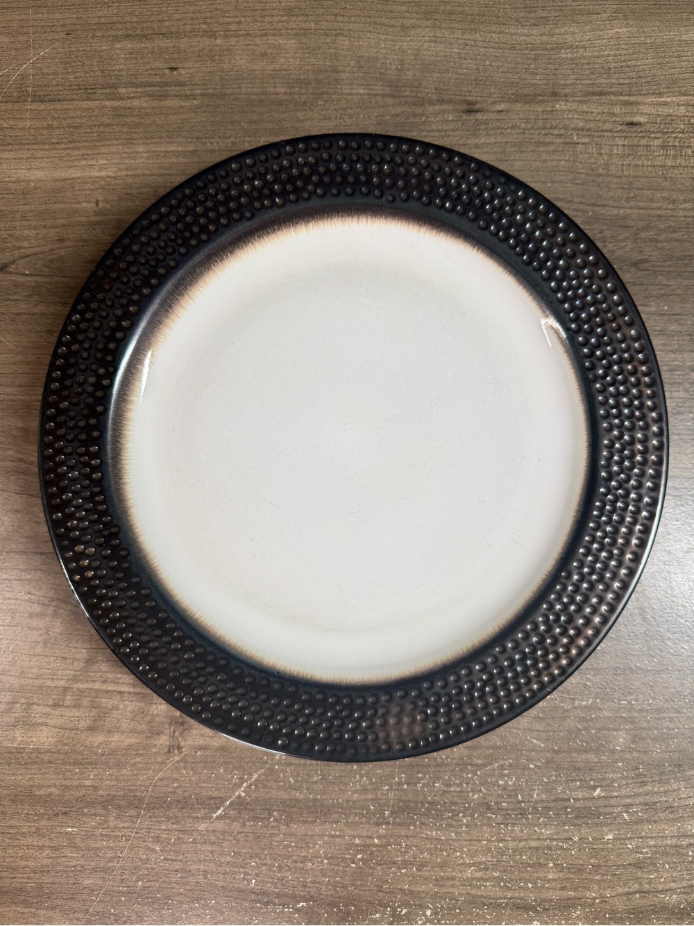 Threshold Barnet Bronze 10.5” Dinner Plates Set of 4 Embossed Stoneware Target